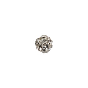 Vintage Swarovski Crystal Rhinestones and Silver Metal Shank Back Ball Button – 13L/8mm Vintage Swarovski Crystal Rhinestones and Silver Metal Shank Back Ball Button – 13L/8mm