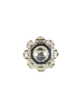 Vintage Crystal Foil Backed 12mm 2 Hole Flower Button Vintage Crystal Foil Backed 12mm 2 Hole Flower Button