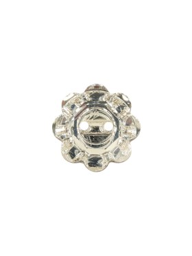 Vintage Crystal Foil Backed 14mm 2 Hole Flower Button Vintage Crystal Foil Backed 14mm 2 Hole Flower Button