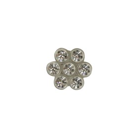 Vintage Crystal Rhinestones Transparent Daisy Shank Back Button – 20L/12.5mm Vintage Crystal Rhinestones Transparent Daisy Shank Back Button – 20L/12.5mm
