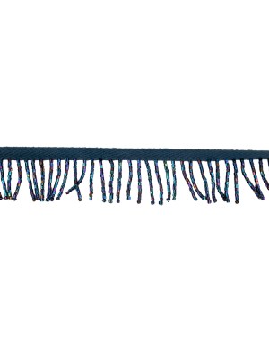 Vintage Blue Iris and Navy Chop Beaded Chainette Fringe – 1″ Vintage Blue Iris and Navy Chop Beaded Chainette Fringe – 1″
