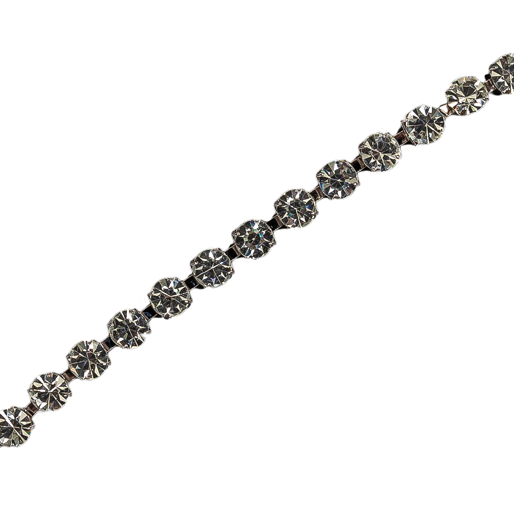 Vintage Crystal Rhinestones Chain Belt - 40.5"