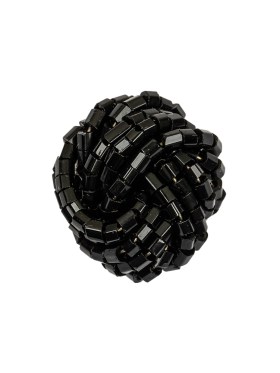 Vintage Jet Chop Beaded Knotted Shank Back Button – 36L/23mm Vintage Jet Chop Beaded Knotted Shank Back Button – 36L/23mm