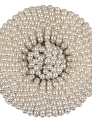 Vintage White Seed Beaded Shank Back Button – 64L/42mm Vintage White Seed Beaded Shank Back Button – 64L/42mm