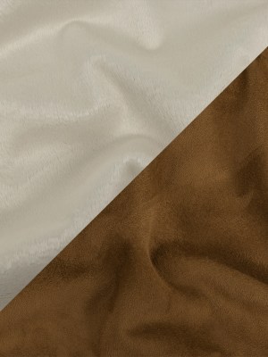 Bonded Gardenia Faux Fur and Dark Khaki Faux Suede Bonded Gardenia Faux Fur and Dark Khaki Faux Suede