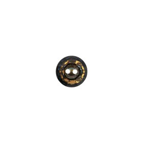 Vintage Tabac Rhinestone Two Hole Button with Gunmetal Backing – 13L/8mm Vintage Tabac Rhinestone Two Hole Button with Gunmetal Backing – 13L/8mm