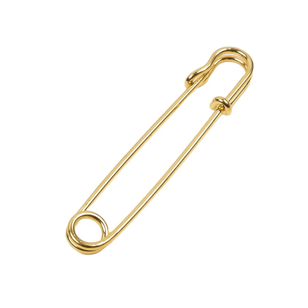 Vintage Czech Gold Decorative Safety Pin – 2.5″ Vintage Czech Gold Decorative Safety Pin – 2.5″