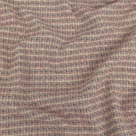 Italian Light Pink, Riviera and Metallic Silver Cotton Tweed Italian Light Pink, Riviera and Metallic Silver Cotton Tweed