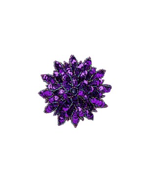 Vintage Purple Sequins and Oil Slick Iridescent Beaded Flower Applique – 3″ x 3″ Vintage Purple Sequins and Oil Slick Iridescent Beaded Flower Applique – 3″ x 3″