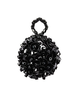 Vintage Jet Sequins and Jet Chop Beaded Tassel Applique – 1″ Vintage Jet Sequins and Jet Chop Beaded Tassel Applique – 1″