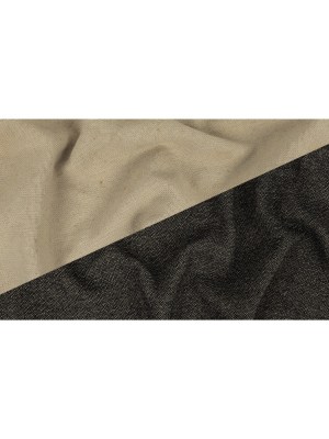 Jet Black and Oyster Gray Basketwoven Wool Double Cloth Jet Black and Oyster Gray Basketwoven Wool Double Cloth
