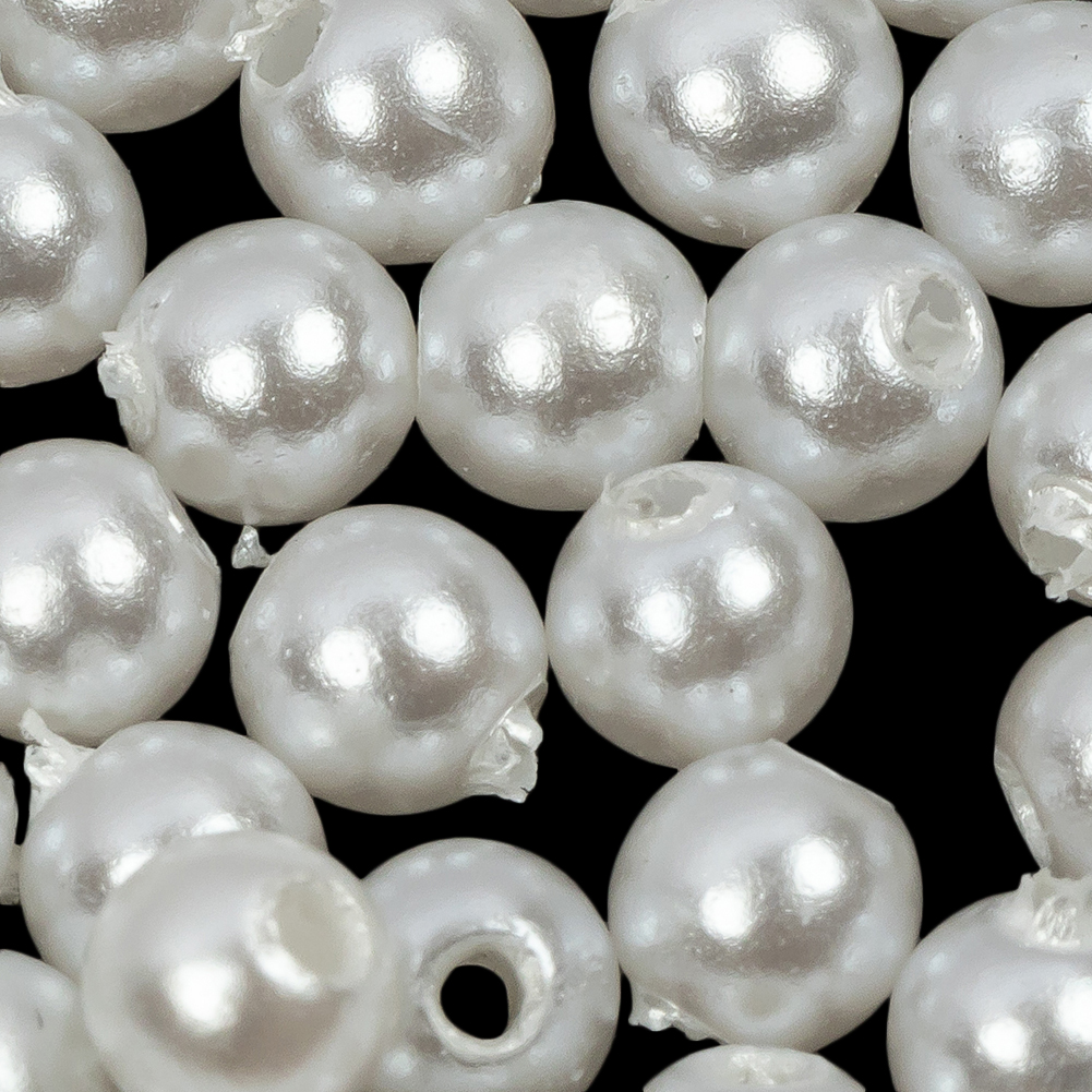 Vintage Faux Pearl Wired Bead Strand – 4mm x 60″ Vintage Faux Pearl Wired Bead Strand – 4mm x 60″