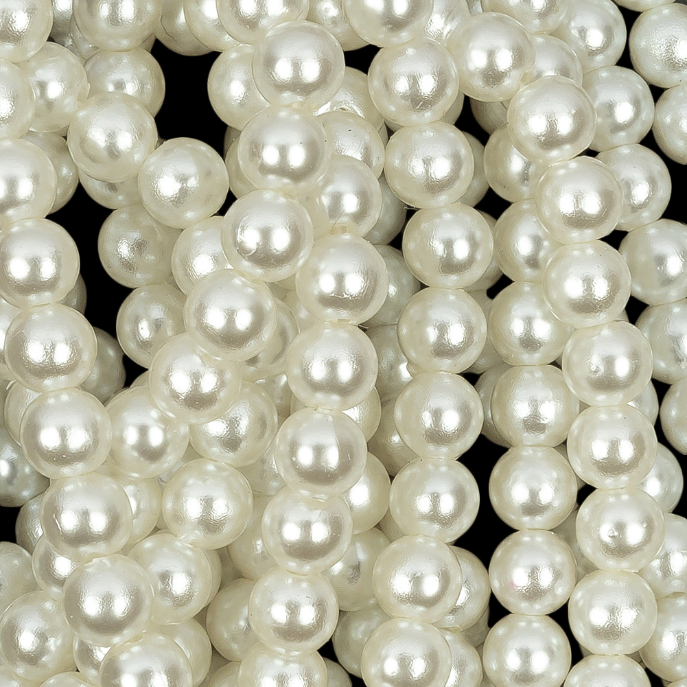 Vintage Faux Pearl 12 Beaded Strands Bundle – 6mm x 60″ Vintage Faux Pearl 12 Beaded Strands Bundle – 6mm x 60″