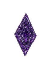 Vintage Purple Sequins and Oil Slick Iridescent Beaded Diamond Applique – 5″ x 2.75″ Vintage Purple Sequins and Oil Slick Iridescent Beaded Diamond Applique – 5″ x 2.75″