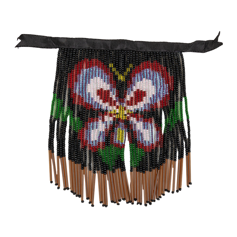 Vintage Red, Yellow and Black Butterfly Beaded Fringe Applique – 7″ x 5.25″ Vintage Red, Yellow and Black Butterfly Beaded Fringe Applique – 7″ x 5.25″