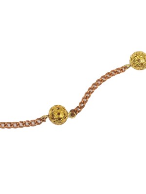 Vintage Bronze and Gold Metal Bead Chain Belt – 117″ Vintage Bronze and Gold Metal Bead Chain Belt – 117″