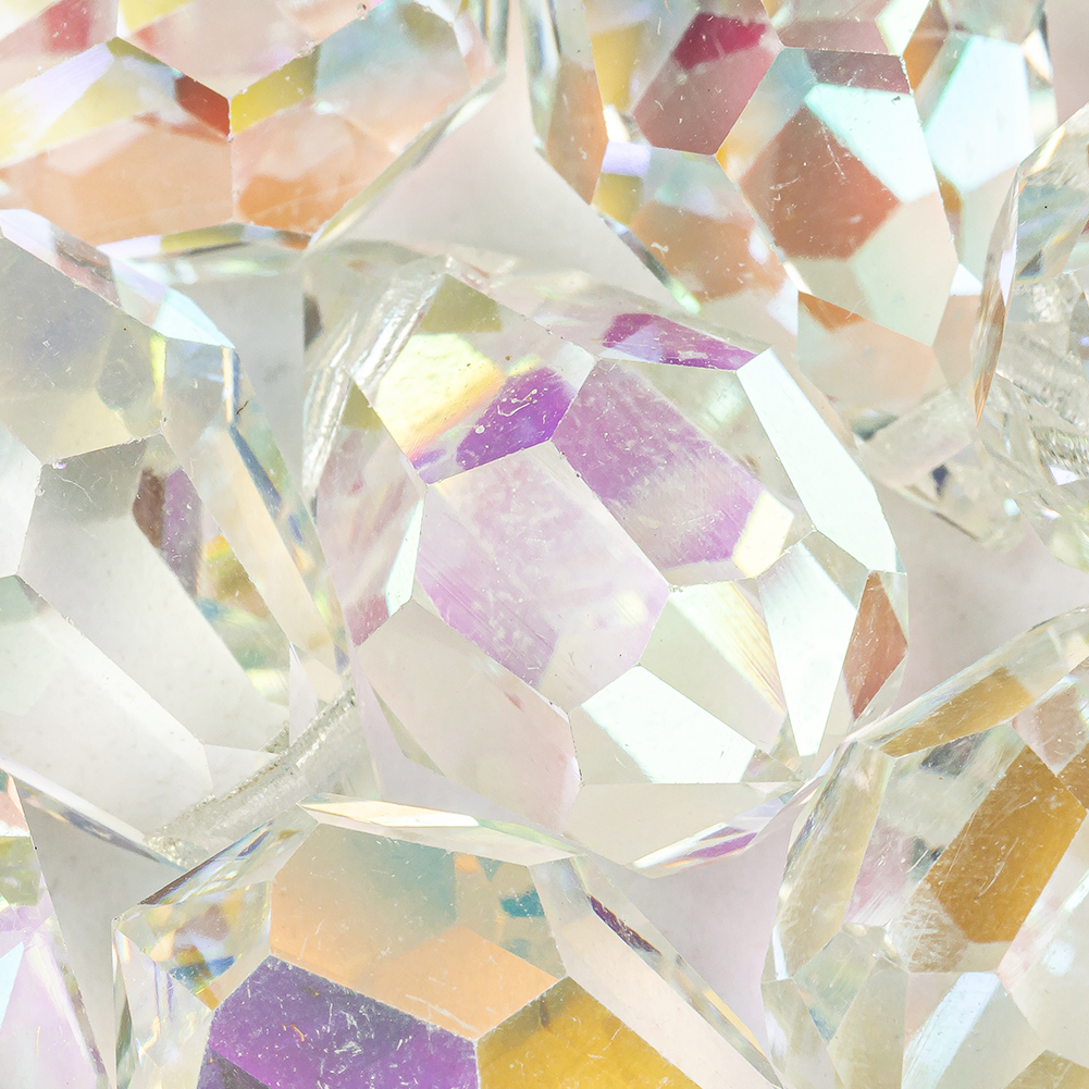 Vintage Imitation Crystal AB Teardrop Ornament - 20mm x 12mm