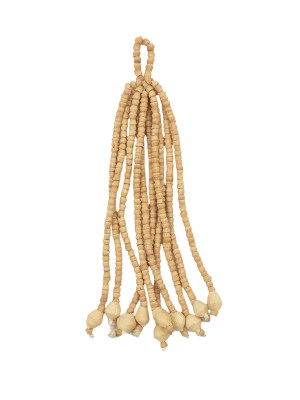 Vintage Natural Wood Beaded Tassel – 3″ Vintage Natural Wood Beaded Tassel – 3″