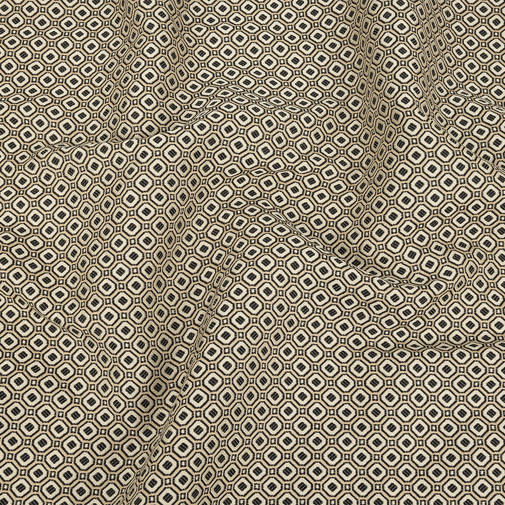Champagne and Black Geometric Jacquard Champagne and Black Geometric Jacquard