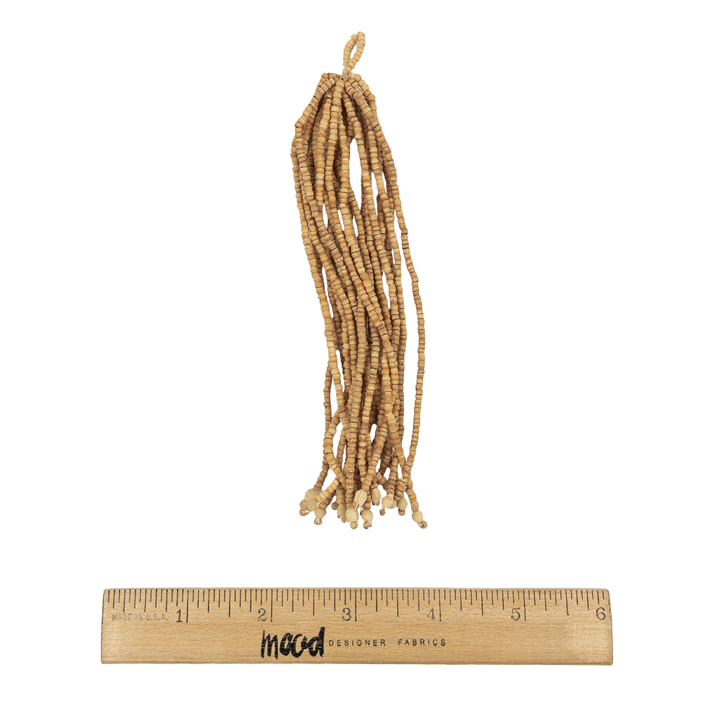 Vintage Natural Wood Beaded Tassel – 6″ Vintage Natural Wood Beaded Tassel – 6″
