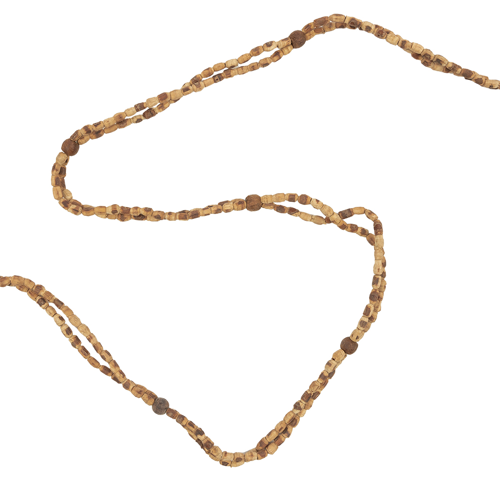 Vintage Dark Brown and Natural Wood Beaded Double Strand Belt – 56″ x 0.375″ Vintage Dark Brown and Natural Wood Beaded Double Strand Belt – 56″ x 0.375″