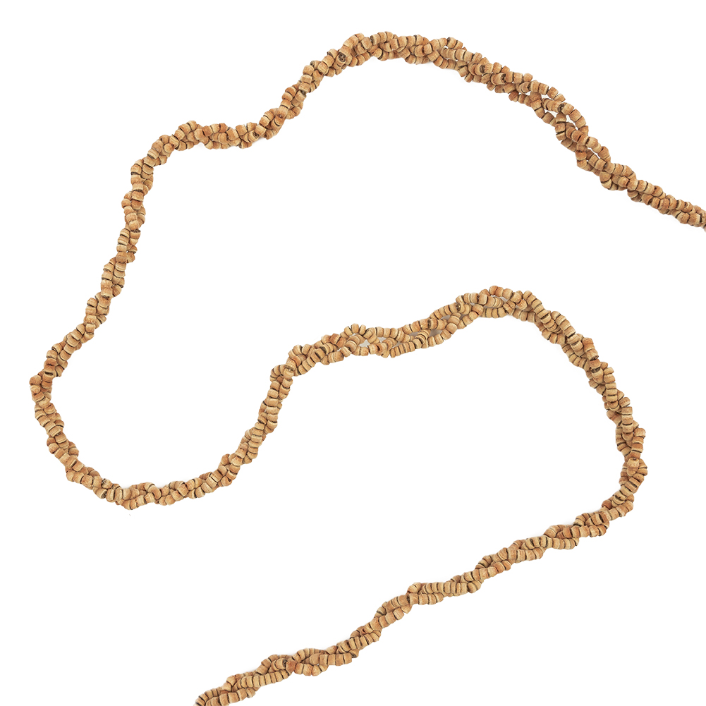 Vintage Natural Wood Beaded Braided Belt with Tassels – 57″ x 0.5″ Vintage Natural Wood Beaded Braided Belt with Tassels – 57″ x 0.5″