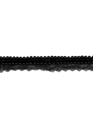 Vintage Three Row Jet Seed Beaded Trimming – 0.375″ Vintage Three Row Jet Seed Beaded Trimming – 0.375″