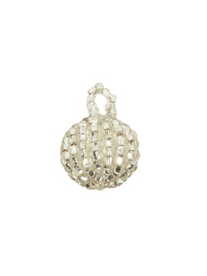 Vintage Silver-Lined Chop Beaded Tassel Applique – 0.5625″ Vintage Silver-Lined Chop Beaded Tassel Applique – 0.5625″