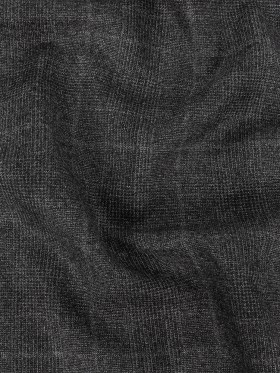 Italian Gray Glen Plaid Super 110 Wool Suiting Italian Gray Glen Plaid Super 110 Wool Suiting