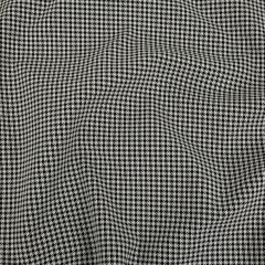 Jet Black and Blanc de Blanc Checkered Stretch Cotton Jacquard Jet Black and Blanc de Blanc Checkered Stretch Cotton Jacquard
