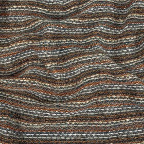 Pumpkin, Slate and Metallic Amber Ale Striped Chunky Cotton and Wool Knit Pumpkin, Slate and Metallic Amber Ale Striped Chunky Cotton and Wool Knit