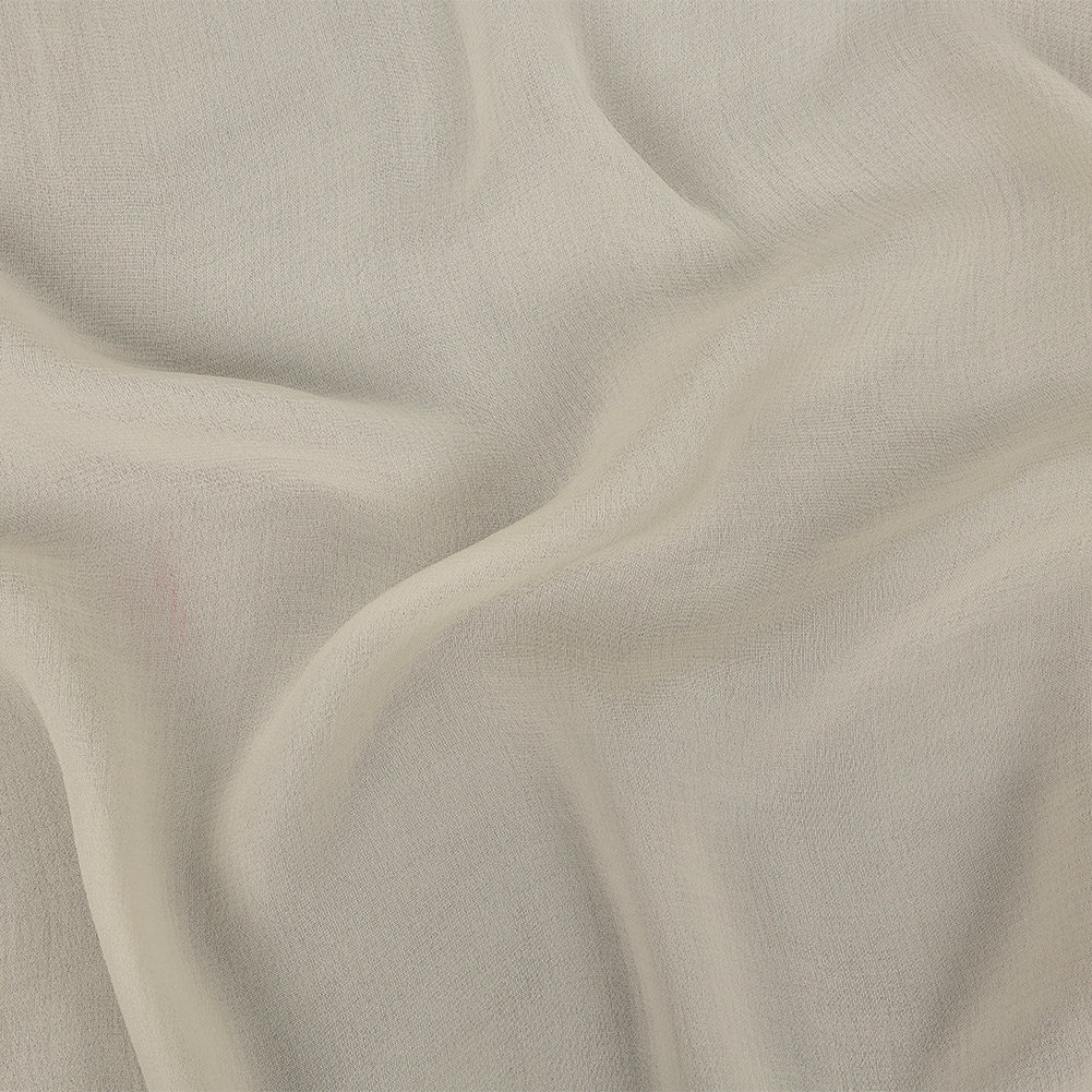 Canolli Cream Crinkled Viscose Double Cloth Crepe Canolli Cream Crinkled Viscose Double Cloth Crepe