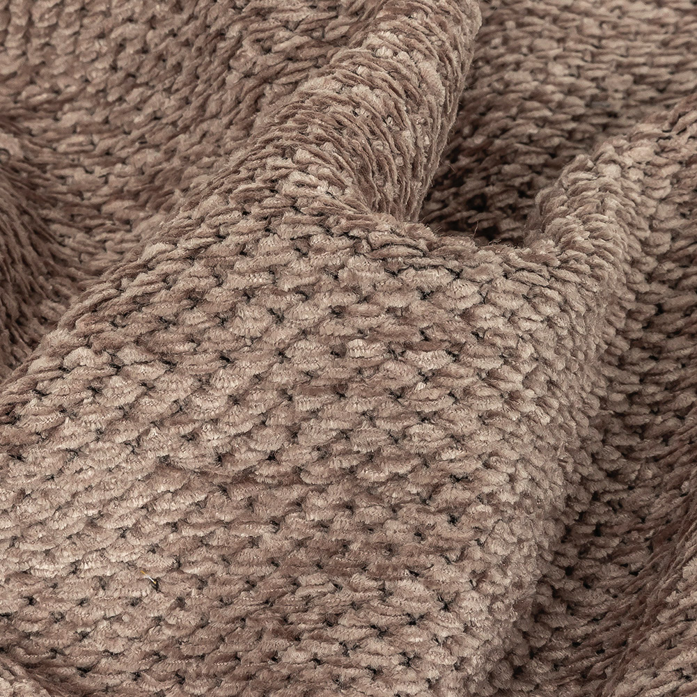 Italian Silvery Gray Loopy Chenille Knit