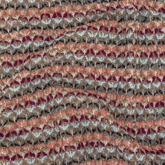 Italian Ermine, Baby Blue and Flamingo Pink Blended Wool Sweater Knit Italian Ermine, Baby Blue and Flamingo Pink Blended Wool Sweater Knit