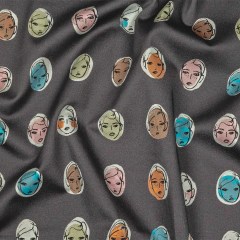 Stretch Cotton Sateen – Forged Iron Face Polka Dots – Pop-Art Pretties Print – Mood Exclusive Harvest Collection Stretch Cotton Sateen – Forged Iron Face Polka Dots – Pop-Art Pretties Print – Mood Exclusive Harvest Collection