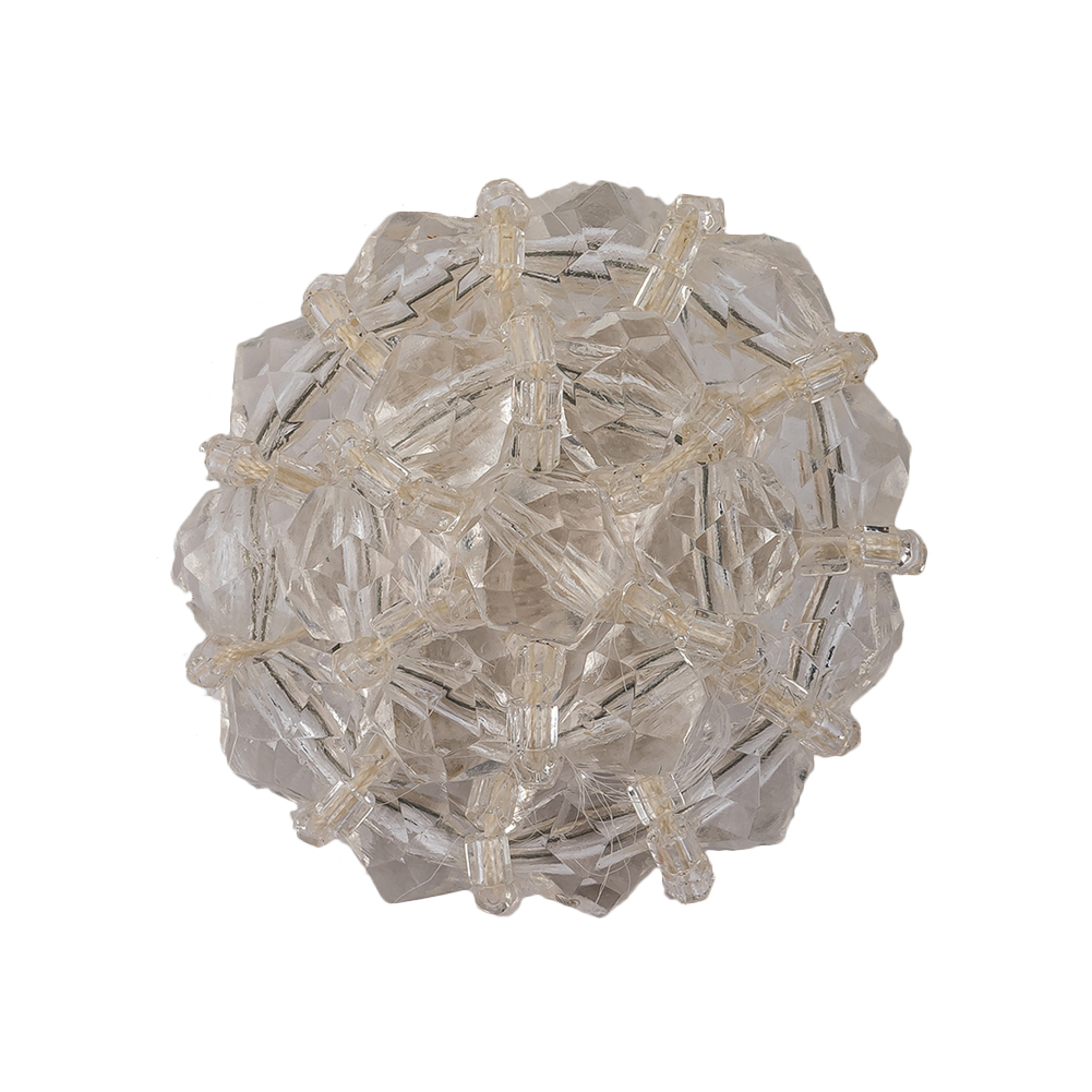 Vintage Transparent Shank Back Faceted Beaded Button – 44L/28mm Vintage Transparent Shank Back Faceted Beaded Button – 44L/28mm