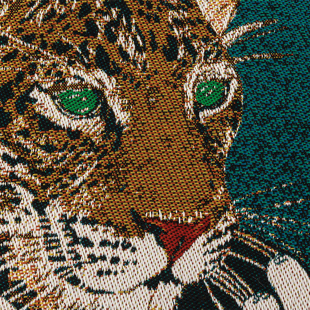 French Teal Jaguar Harley Oversized Square Patch – 18.875″ French Teal Jaguar Harley Oversized Square Patch – 18.875″