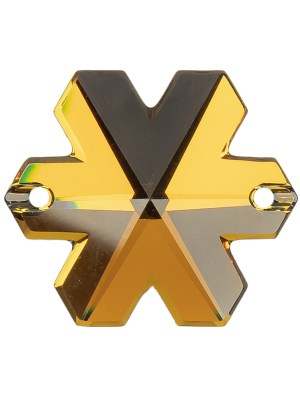 Vintage Crystal Tabac Snowflake Sew-On Rhinestone – 30mm Vintage Crystal Tabac Snowflake Sew-On Rhinestone – 30mm