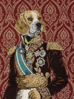 French Burgundy Woof Marshal Cotton Blend Oversized Square Patch – 18.875″ French Burgundy Woof Marshal Cotton Blend Oversized Square Patch – 18.875″