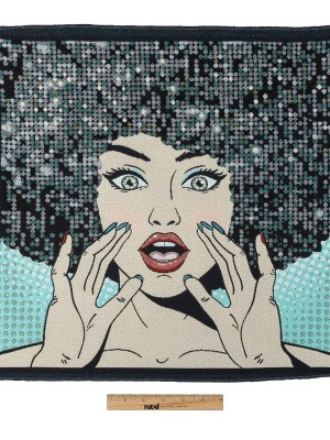 French Blue Multicolored Don’t Stop the Music Oversized Square Patch – 18.875″ French Blue Multicolored Don’t Stop the Music Oversized Square Patch – 18.875″