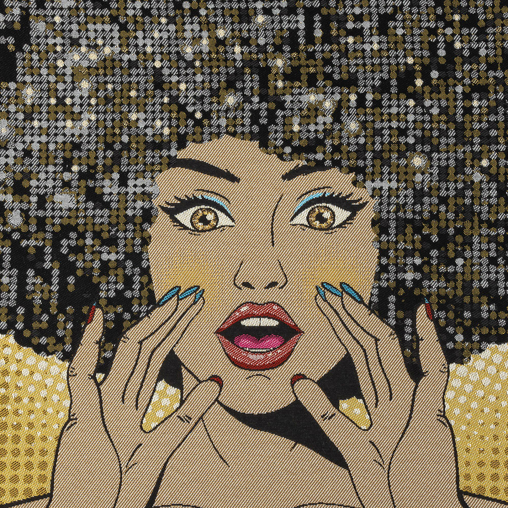 French Yellow Multicolored Don’t Stop the Music Oversized Square Patch – 18.875″ French Yellow Multicolored Don’t Stop the Music Oversized Square Patch – 18.875″