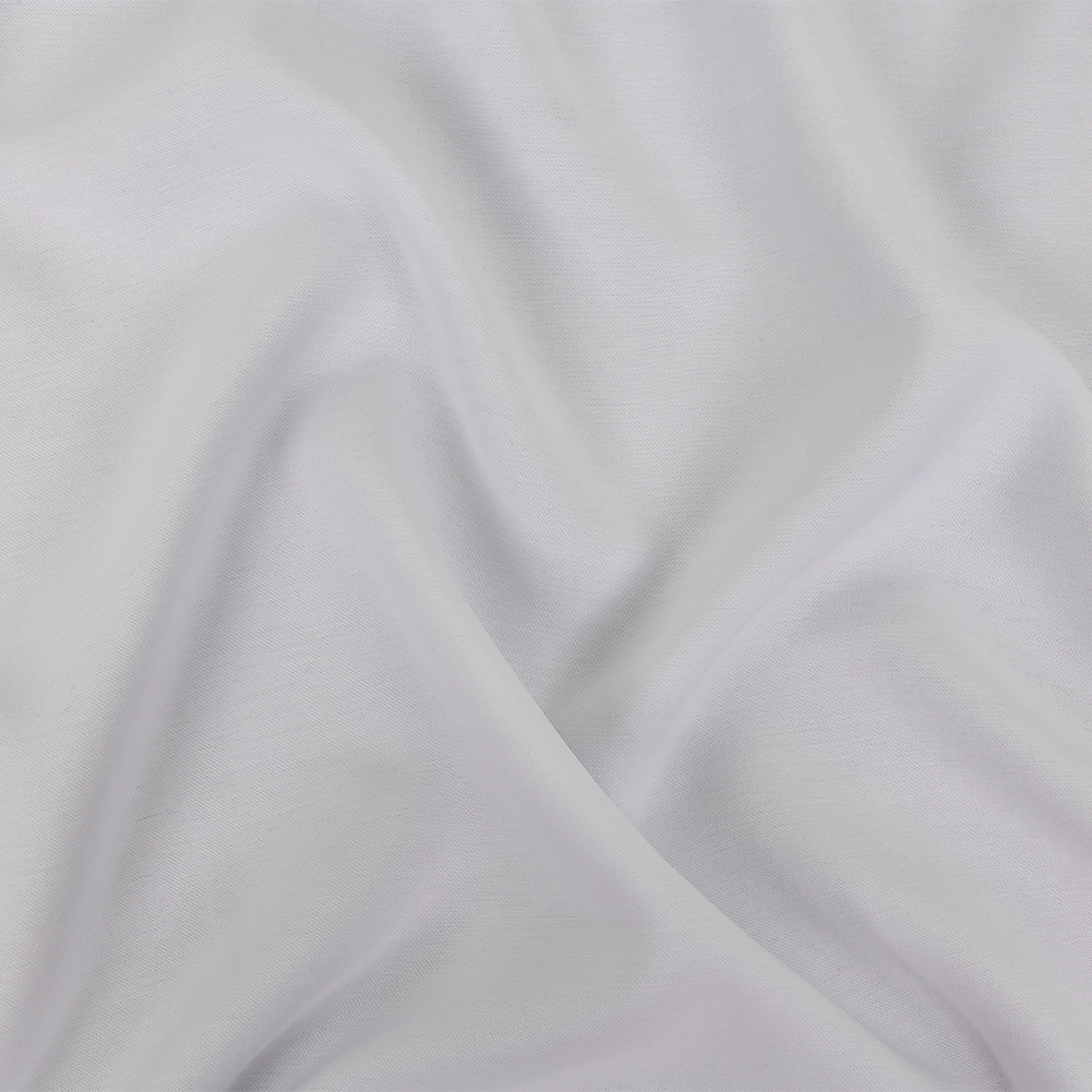Ultra-Soft Rayon and Recycled Polyester Twill – White – Zarria Collection Ultra-Soft Rayon and Recycled Polyester Twill – White – Zarria Collection