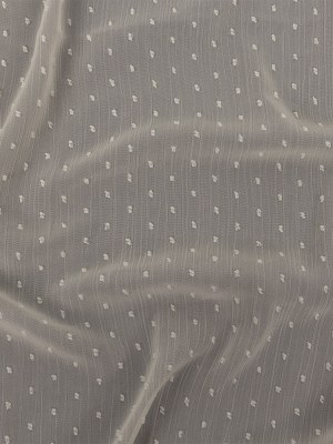 Famous Australian Designer Pearl Flocked Polka Dots Crinkled Polyester Georgette Famous Australian Designer Pearl Flocked Polka Dots Crinkled Polyester Georgette