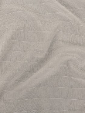 Famous Australian Designer Coconut Milk Stretch Crinkled Silk Crepe with Woven Pinstripes Famous Australian Designer Coconut Milk Stretch Crinkled Silk Crepe with Woven Pinstripes