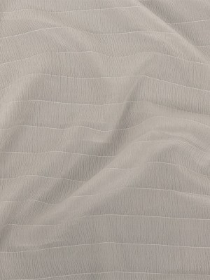 Famous Australian Designer Coconut Milk Stretch Crinkled Silk Crepe with Woven Pinstripes Famous Australian Designer Coconut Milk Stretch Crinkled Silk Crepe with Woven Pinstripes