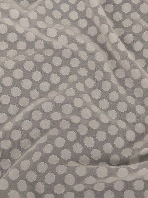 Famous Australian Designer Pearl Polyester Chiffon with Burnout Polka Dots Famous Australian Designer Pearl Polyester Chiffon with Burnout Polka Dots