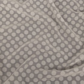 Famous Australian Designer Pearl Polyester Chiffon with Burnout Polka Dots Famous Australian Designer Pearl Polyester Chiffon with Burnout Polka Dots