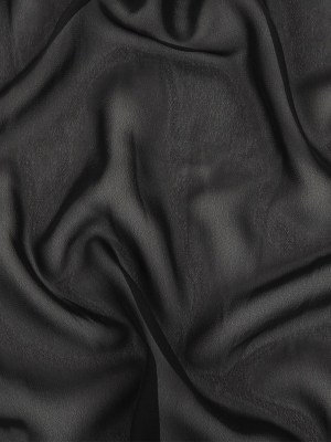 Famous Australian Designer Black Polyester Georgette Famous Australian Designer Black Polyester Georgette