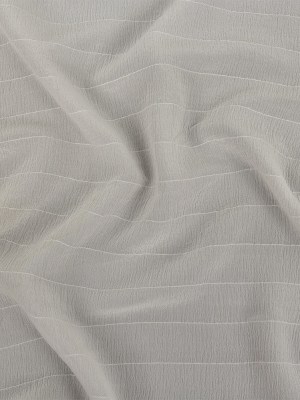 Famous Australian Designer Sugar Swizzle Crinkled Silk Crepe with Tonal Woven Stripes Famous Australian Designer Sugar Swizzle Crinkled Silk Crepe with Tonal Woven Stripes