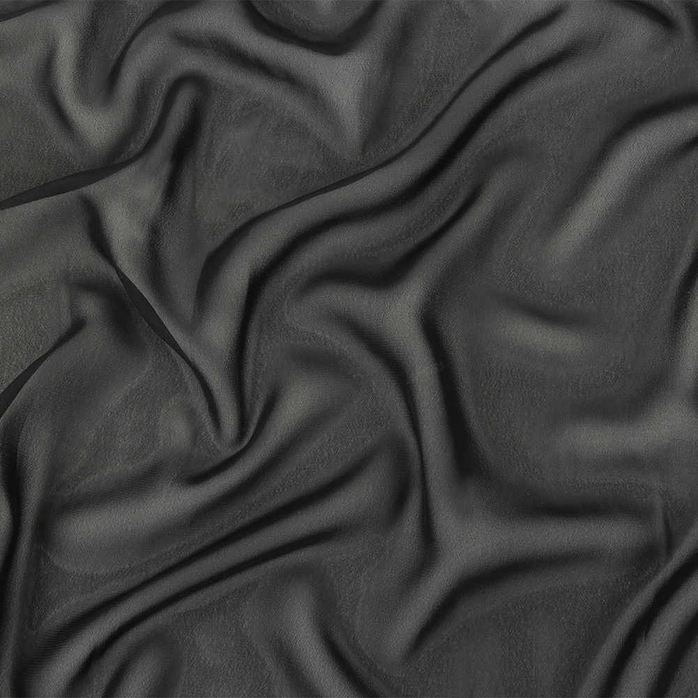 Famous Australian Designer Black Polyester Georgette Famous Australian Designer Black Polyester Georgette